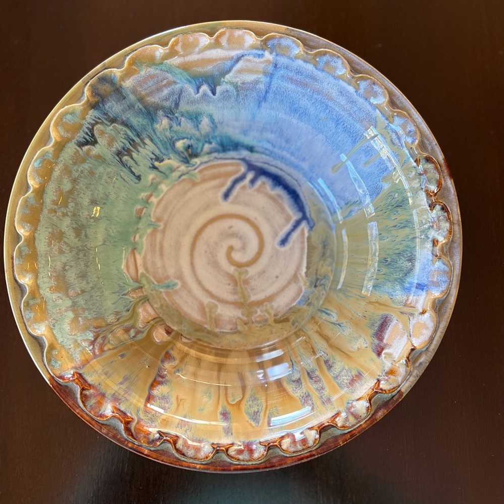 THANK YOU bowl by T. Puterbaugh Gill, Red Banks, Mississippi, 1995.